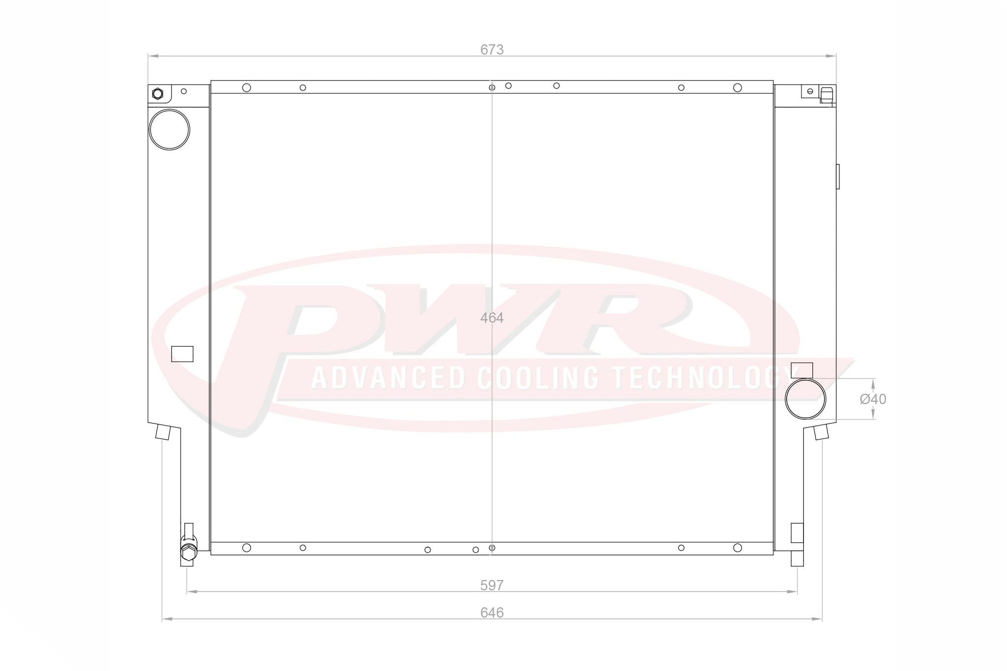 PWR 42mm Radiator - BMW 3 Series E36 M3 - Evolve Automotive